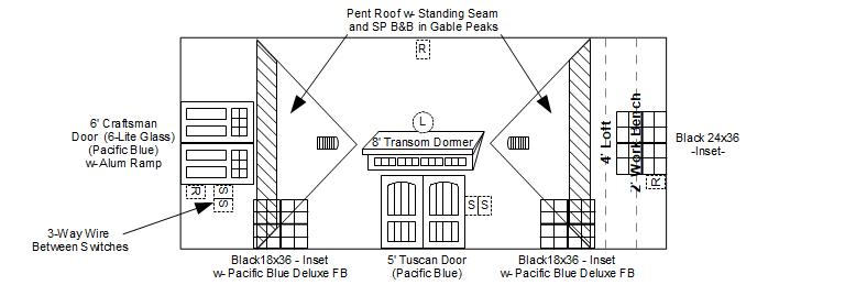 10x18 Garden Shed with Standing Seam Roof