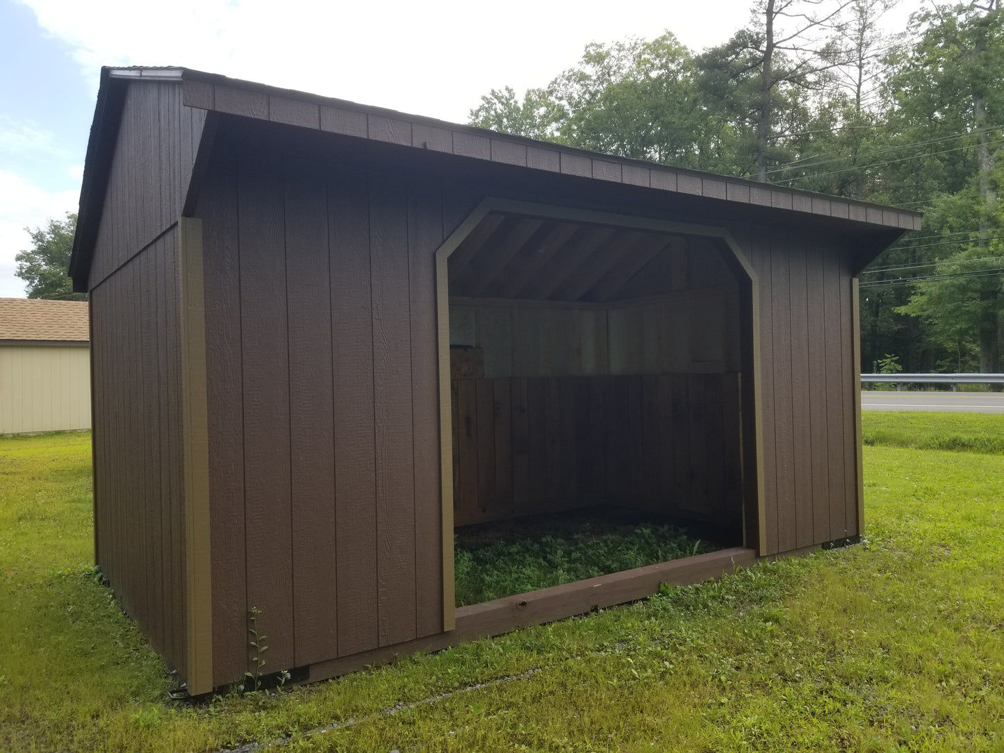 10x16 Horse Run-in Shed with SmartTec Siding