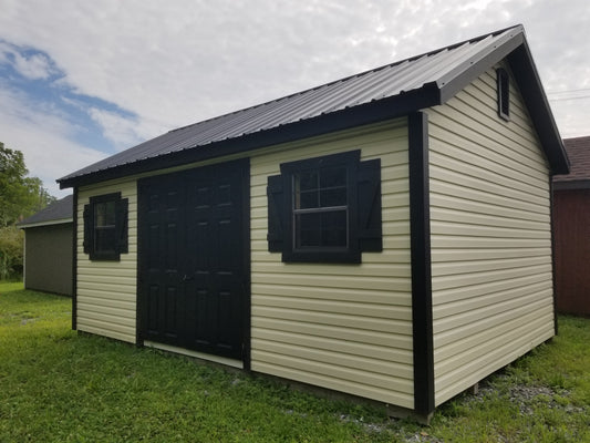 12 x 18 Garden Shed with Vinyl Siding