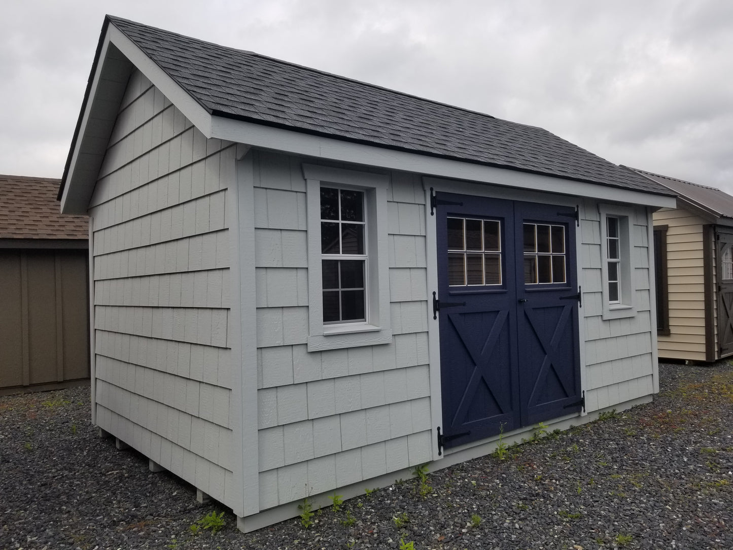 10x16 Garden Shed Cedar Impression Siding