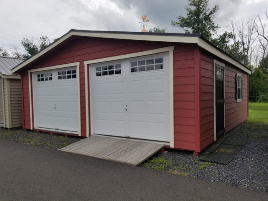 24x24 Doublewide Garage with Lap Siding