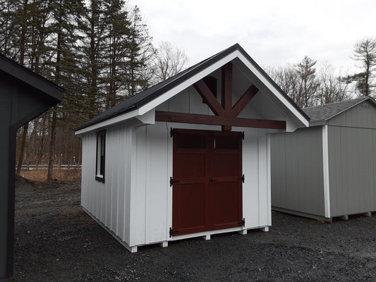 10x14 Garden with Alpine Overhang and James Hardie Board & Batten Siding