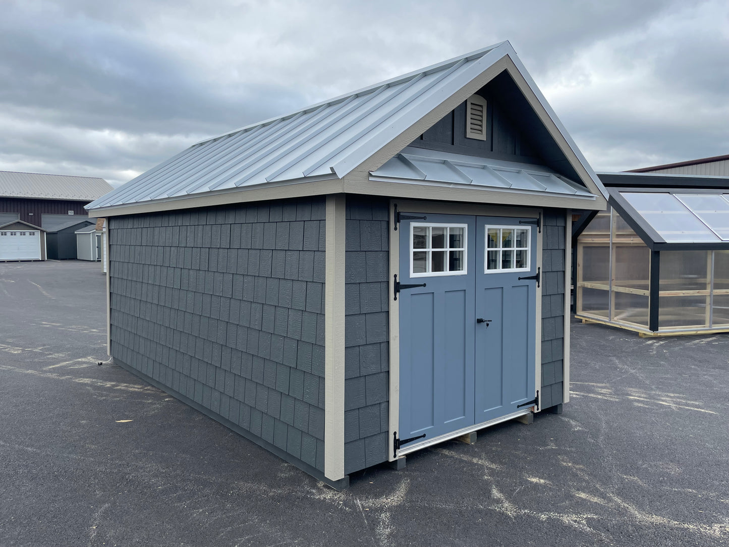 10x18 Garden Shed with Standing Seam Roof