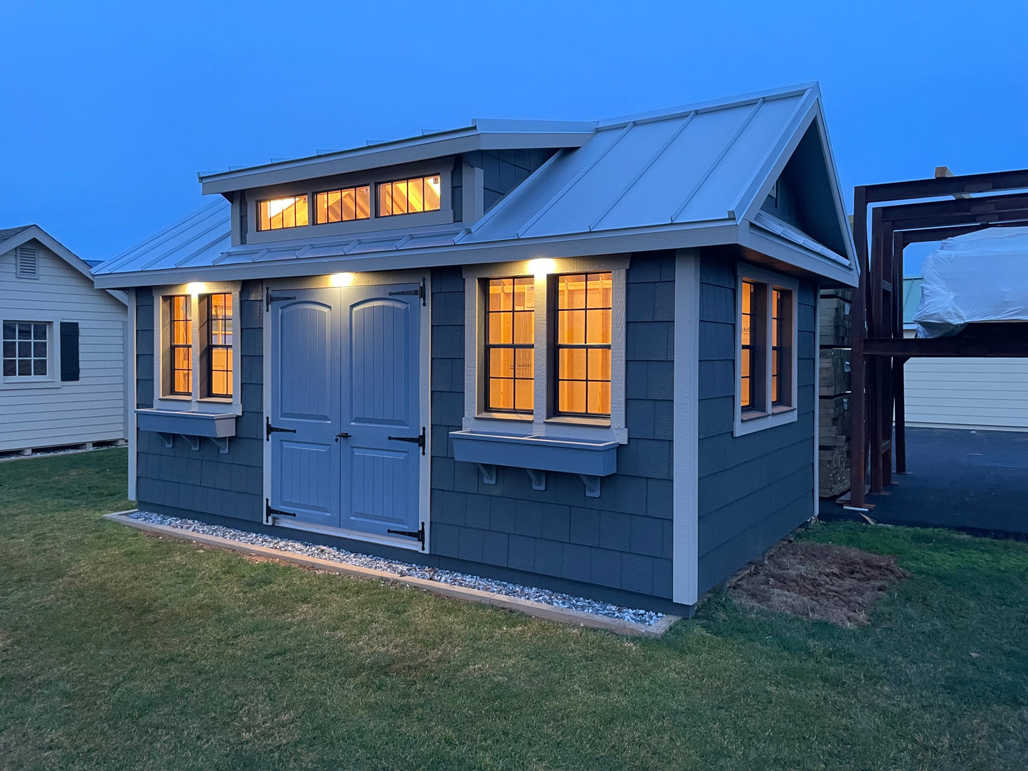 10x18 Garden Shed with Standing Seam Roof