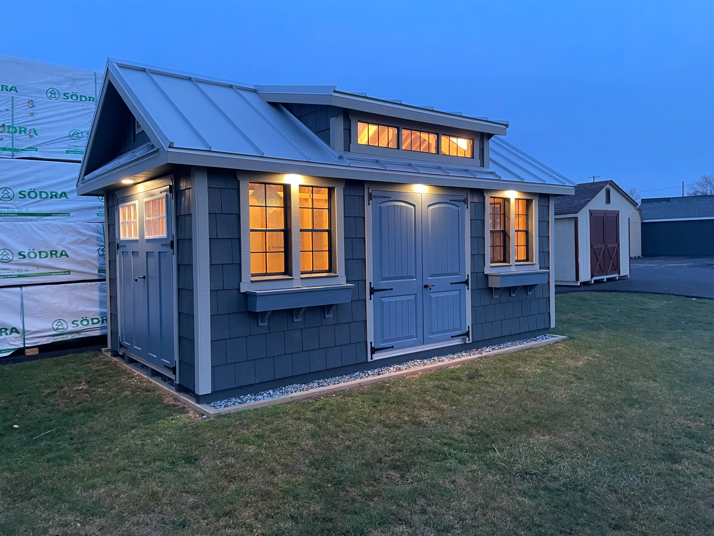 10x18 Garden Shed with Standing Seam Roof