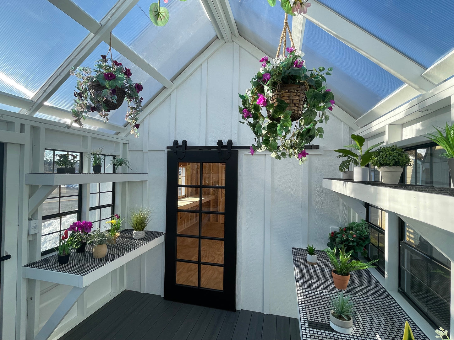 12x14 + 10x12 Atrium Greenhouse Combo