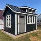 10x12 Garden Shed with Transom Dormer & Standing Seam Metal Roof