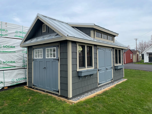 10x18 Garden Shed with Standing Seam Roof