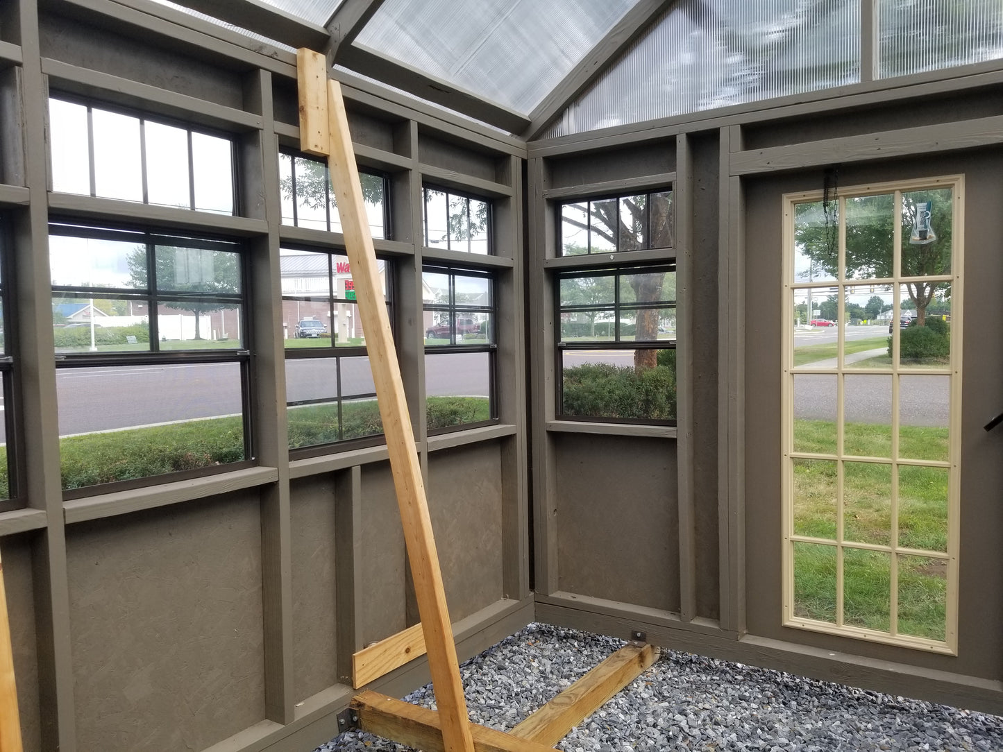 10x12 Atrium Greenhouse with SmartPanel Board & Batten Siding