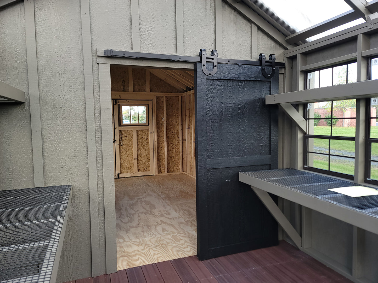 12x14/10x10 Garden Shed/Atrium Greenhouse Combination