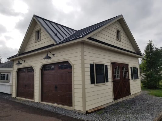 24x24 Two Story Garden Garage with Lap Siding