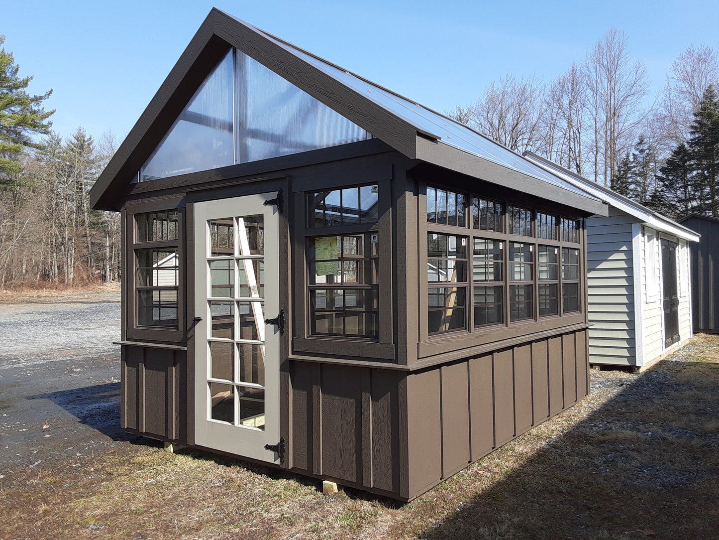 10x12 Atrium Greenhouse with SmartPanel Board and Batten Siding